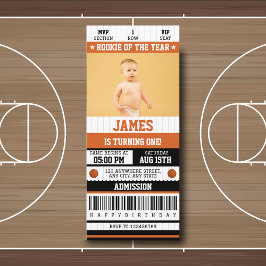 Referentie van het jaar 1 Basketball Ticket Kaart