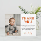 Referentie van het jaar 1 van de Basketball Bedankkaart (Staand voorkant)