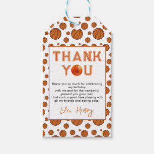 Referentie van het jaar 1 van de Basketball Cadeaulabel