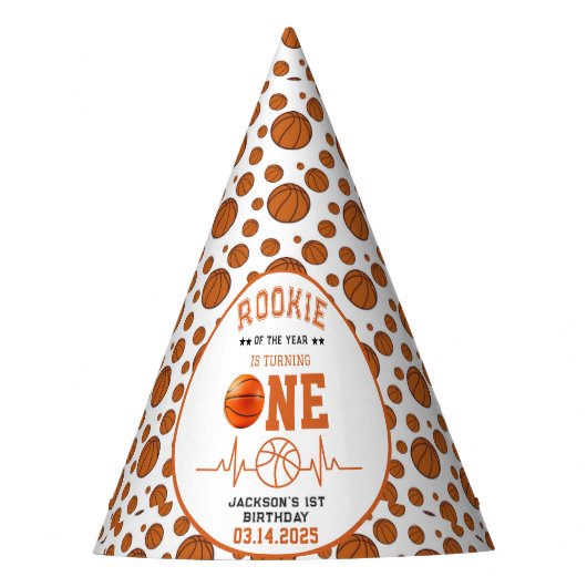 Referentie van het jaar 1 van de Basketball Feesthoedjes (Voorkant)