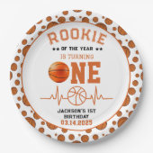 Referentie van het jaar 1 van de Basketball Papieren Bordje (Voorkant)