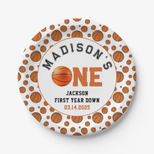 Referentie van het jaar 1 van de Basketball Papieren Bordje