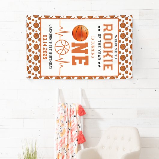 Referentie van het jaar 1 van de Basketball Spandoek (Insitu)