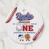 Referentie van het jaar 1ste verjaardag van de hon bedankjes labels (Voorkant)