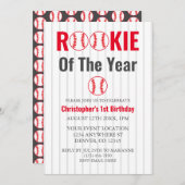 Referentie van het jaar honkbal 1ste verjaardag kaart (Voorkant / Achterkant)