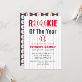 Referentie van het jaar honkbal 1ste verjaardag kaart