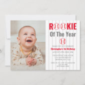 Referentie van het jaar honkbal 1ste verjaardag kaart (Voorkant)