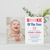 Referentie van het jaar honkbal 1ste verjaardag kaart (Staand voorkant)