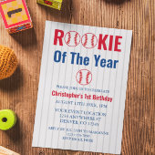 Referentie van het jaar honkbal 1ste verjaardag kaart