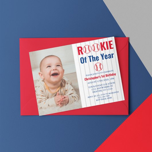 Referentie van het jaar honkbal 1ste verjaardag kaart