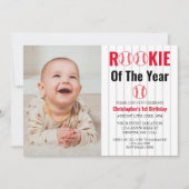 Referentie van het jaar honkbal 1ste verjaardag kaart (Voorkant)