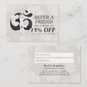 Referentie van YOGA OM-gebarentechniek Aanbevelingskaartje (Voorkant / Achterkant)