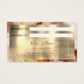 Referentie Waterverf bruin goud glitter Visitekaartje (Achterkant)