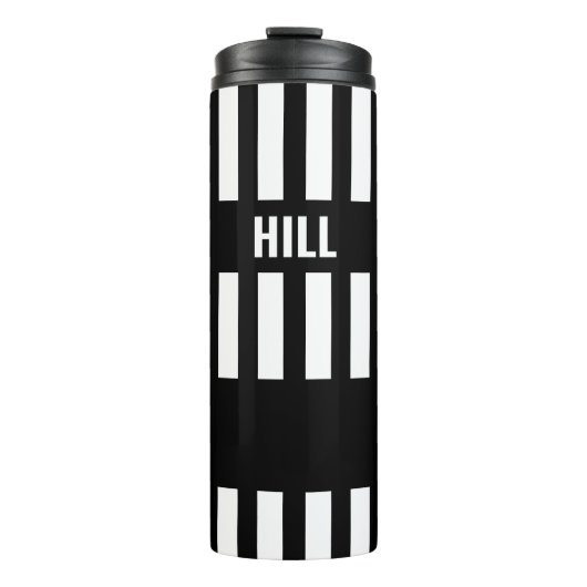 Referentie Zebra Stripe Black & White Thermal Tumb Thermosbeker (Voorkant)