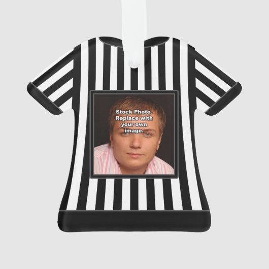 Referentie zwart & wit, uniform, aangepast ornament (achterkant)