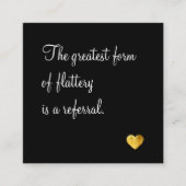 Referentiekaart Klanten Loyalty Gold Heart Aanbevelingskaartje (Voorkant)