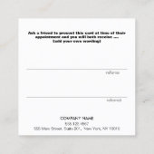 Referentiekaart Klanten Loyalty Gold Heart Aanbevelingskaartje (Achterkant)