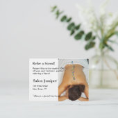 Referentiekaart met blauwe en groene stenen aanbevelingskaartje (Staand voorkant)