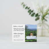 Referentiekaart met outdoormassatabel aanbevelingskaartje (Staand voorkant)