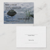 Referentiekaart met water en stenen aanbevelingskaartje (Voorkant / Achterkant)