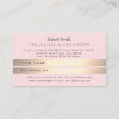 Referentiekaart minimalistisch goudhart aanbevelingskaartje (Achterkant)