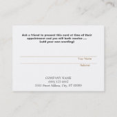 Referentiekaart Professional Entrepreneur Black Aanbevelingskaartje (Achterkant)