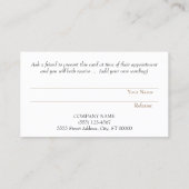 Referentiekaart Professional Entrepreneur Leather Aanbevelingskaartje (Achterkant)