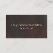 Referentiekaart Professional Entrepreneur Leather Aanbevelingskaartje (Voorkant)