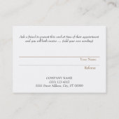 Referentiekaart Professional Entrepreneur Leather Aanbevelingskaartje (Achterkant)