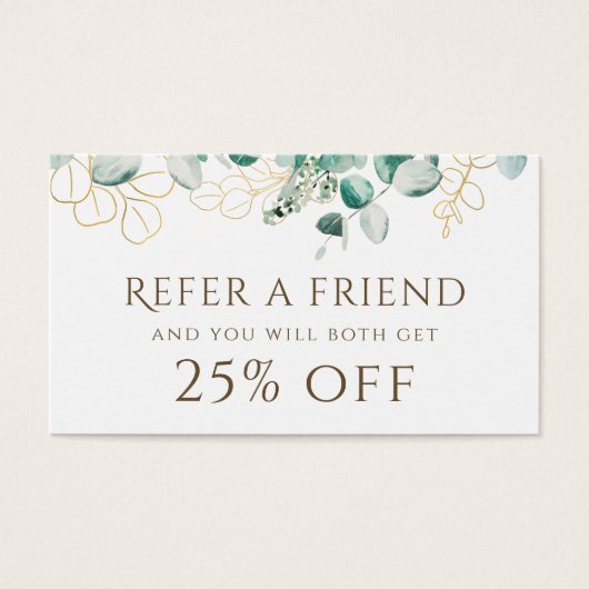 Referentiekaart voor eucalyptus visitekaartje (Voorkant)