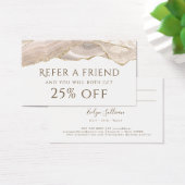 Referentiekaart voor ivoor Gold Agate Visitekaartje (Bureau)