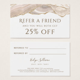 Referentiekaart voor ivoor Gold Agate Visitekaartje