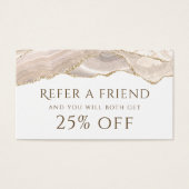 Referentiekaart voor ivoor Gold Agate Visitekaartje (Voorkant)