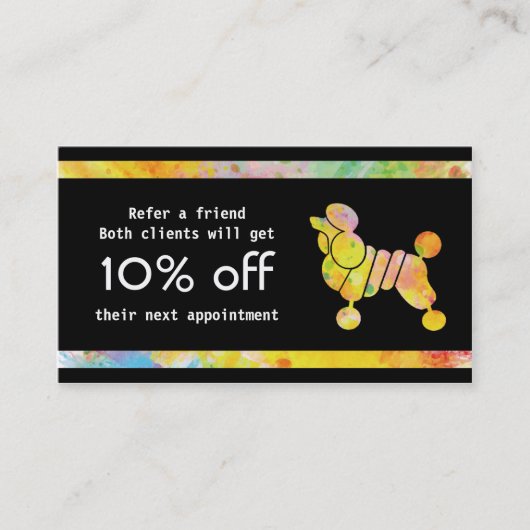 Referentiekaart voor kleurenpoten aanbevelingskaartje (Voorkant)