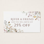 Referentiekaart voor wilde bloemen visitekaartje (Voorkant)