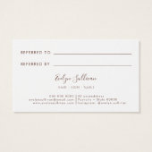 Referentiekaart voor wilde bloemen visitekaartje (Achterkant)