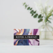 Referentieklanten voor vloeibaar marmer blauw Paar Visitekaartje (Staand voorkant)