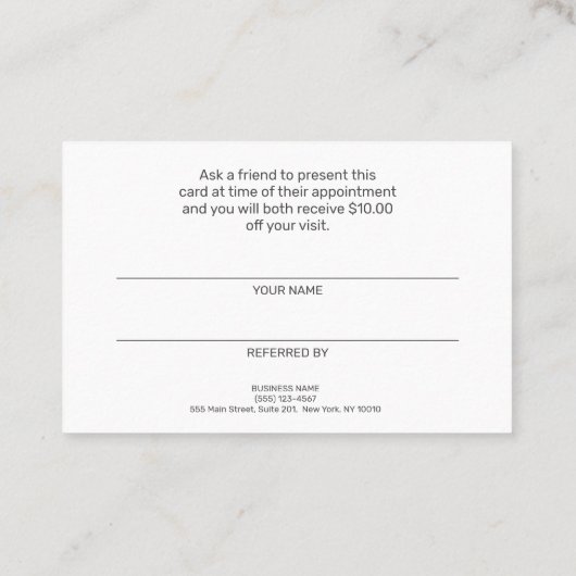 Referentieklanten voor vloeibaar marmer blauw Paar Visitekaartje (Achterkant)