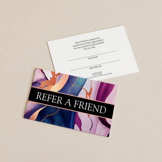 Referentieklanten voor vloeibaar marmer blauw Paar Visitekaartje