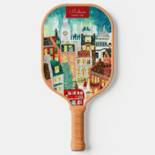 Referentienaam voor Kerstmis in Londen Pickleball Paddle (Voorkant)