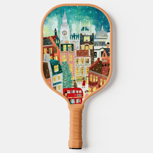 Referentienaam voor Kerstmis in Londen Pickleball Paddle (Achterkant)