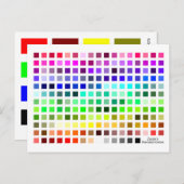 Referentieprogramma voor kleurengrafiek briefkaart (Voorkant / Achterkant)