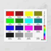 Referentieprogramma voor kleurengrafiek briefkaart (Achterkant)