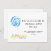 Referenties snoep Sweets Real Estate Briefkaart (Voorkant / Achterkant)