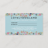 Referenties voor Dog Walker Sitting Grooming Carto Visitekaartje (Achterkant)