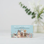 Referenties voor Dog Walker Sitting Grooming Carto Visitekaartje (Staand voorkant)