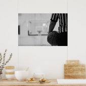 Referentietijd uit (Basketball) Black en White Pos Poster (Keuken)
