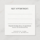 Referral Appointment Client Profile Card Set (Achterkant)