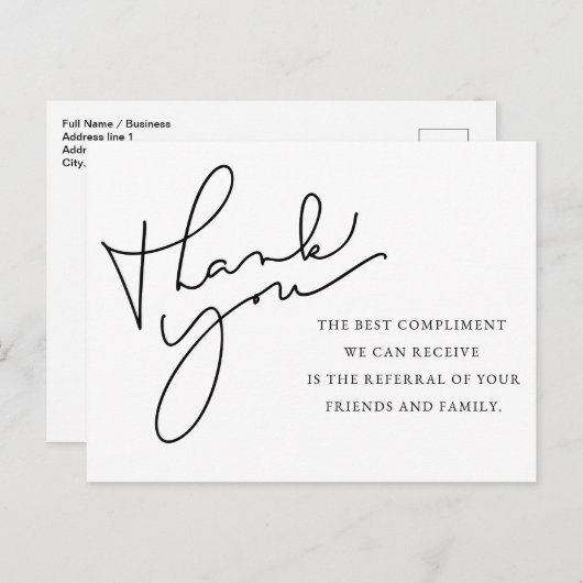 Referral Dank u, de Kaart van de Nota van de Verwi (Voorkant / Achterkant)