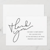 Referral Dank u, Kaart verwijzingsnota, (Voorkant / Achterkant)